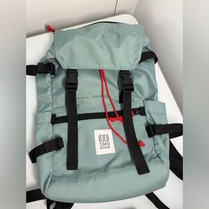 Topo Designs Rover Pack Classic Sage with Red Accent Cords